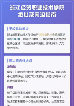 浙江经贸职业技术学院地址在哪里