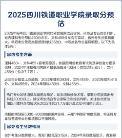 2024甘肃考生多少分能上四川铁道职业学院