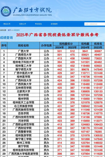 2025年广西323分能考上哪些大学