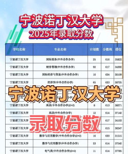 2025多少分能考上宁波诺丁汉大学