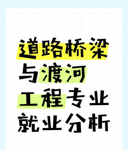 道桥专业女生就业前景
