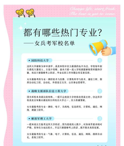 女兵集训选专业怎么选的