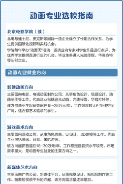 动画专业方向怎么选