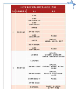 首经贸大学专业怎么选