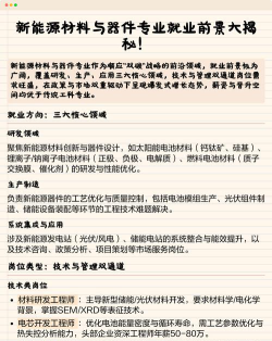 器件与材料专业就业前景