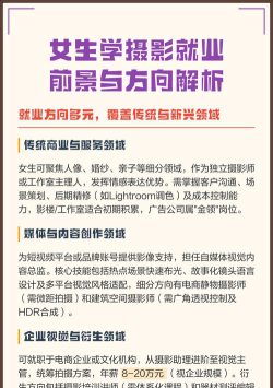 女摄影专业就业前景