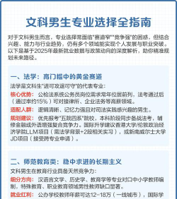 文科男生专业怎么选的啊