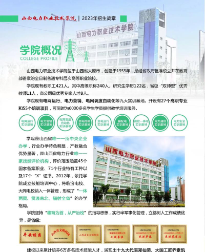 山西电力职业技术学院有哪些院系？