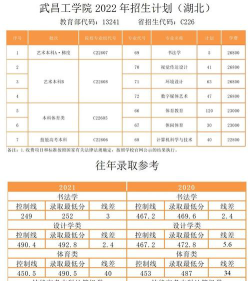 2024年武昌工学院在全国各省录取分数线是多少