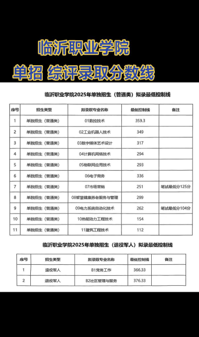 2024山东考生多少分能上临沂职业学院