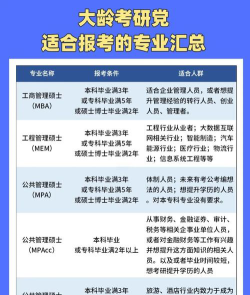 对于大龄考生怎么选专业