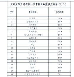 大理大学艺术类专业有哪些？