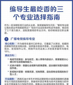 编导考生专业选择怎么选