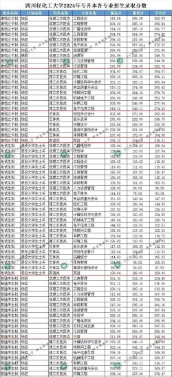 2024年四川轻化工大学各专业在山东录取分数线
