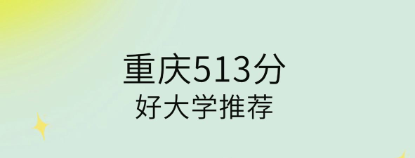 2025年重庆513分能够报什么大学