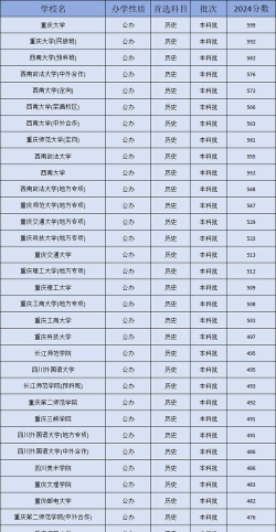 2025年重庆物理类244分能够报什么大学