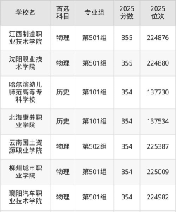 2025年355分能够报什么大学
