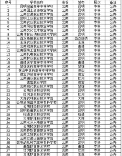 2024云南最好的公办专科学校是哪所