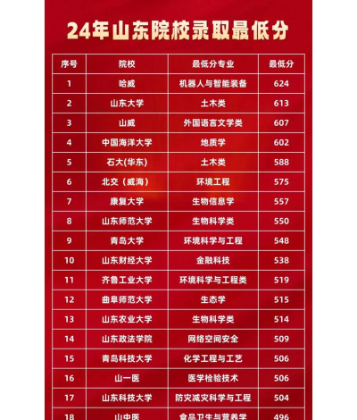 2024年山东高考519分能上的大学有哪些