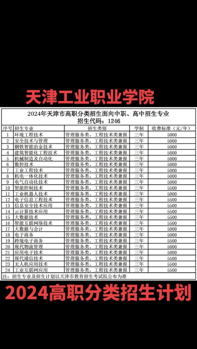 天津工业职业学院录取分数线2024年多少分?