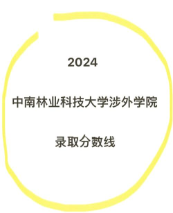 2024年中南林业科技大学涉外学院在山东全部专业录取位次、分数线