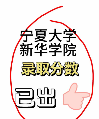 多少分能被宁夏大学新华学院录取