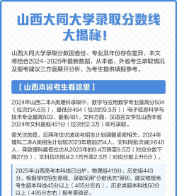 多少分能被山西大同大学录取