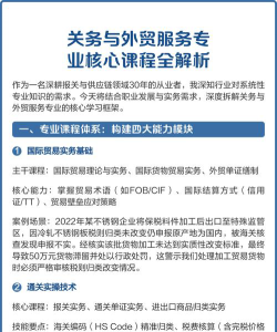 关务与外贸服务专业是本科还是专科