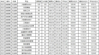 安徽审计职业学院2024各省录取分数线汇总：最低312分可录取