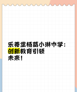 乐善堂杨葛小琳中学环境
