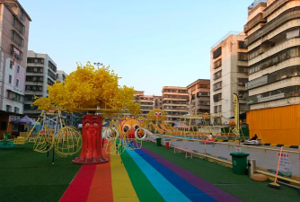 普宁市下架山镇欢乐阁幼儿园户外活动场地