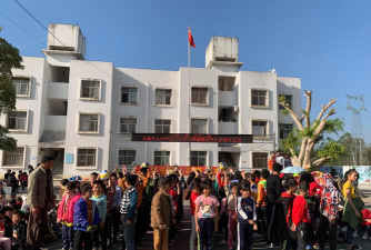 彩塘镇金四小学阅读区