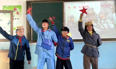 靖远县石门乡坝滩学校阅读区